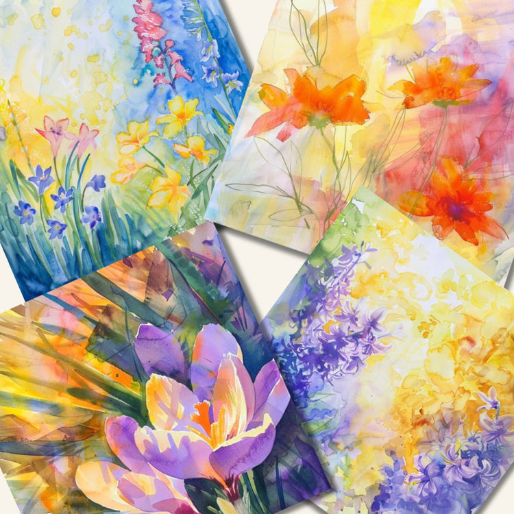 Spring Flowers Reverse Coloring Pages – 25 Printable PDF Designs for Relaxation & Mindfulness