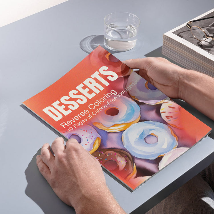 Dessert Reverse Coloring Pages – Printable Art for Sweet, Creative Breaks (40 Pages!)