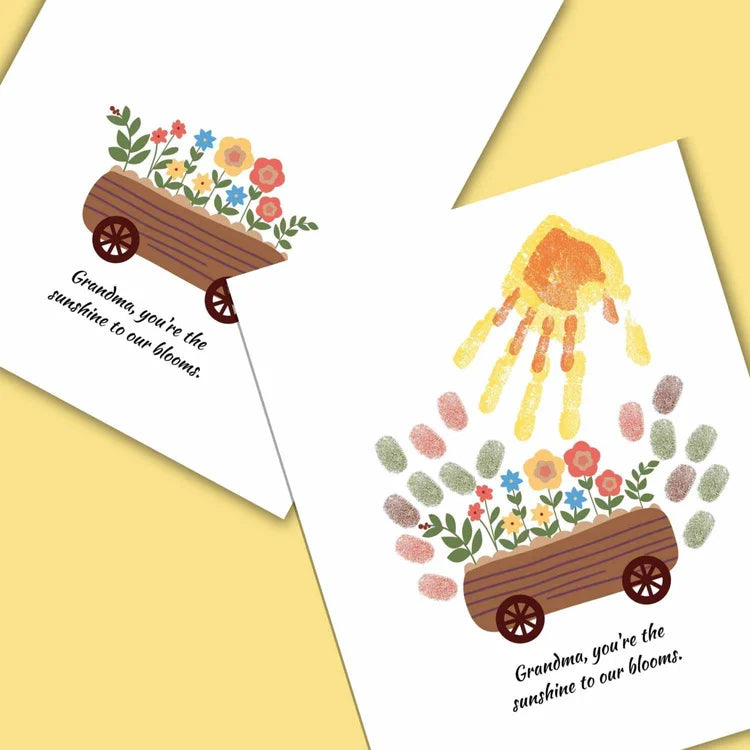 DIY Handprint Flower Gift for Grandma – Print, Customize, and Gift in Minutes!