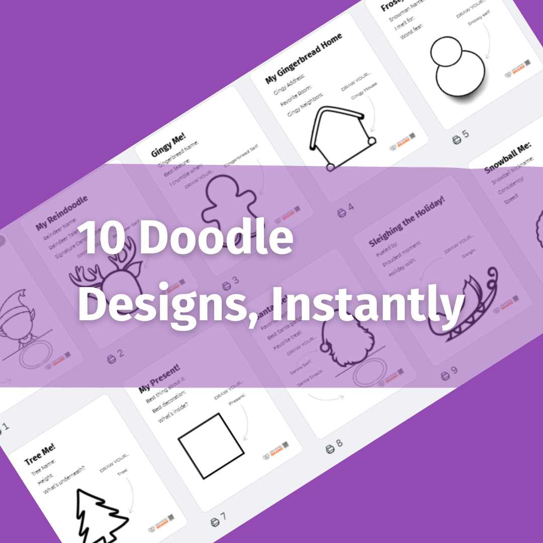 Printable Holiday Doodle Pages – 10 Fun + Festive Coloring Worksheets