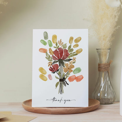 Back-to-School Teacher Thank-You – Printable Fingerprint Flower Cards