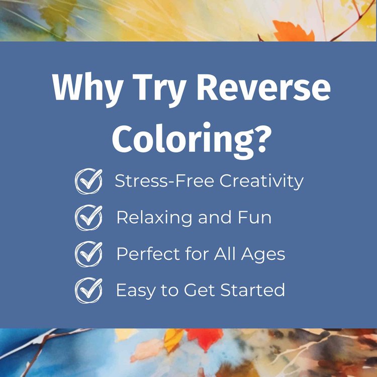 Reverse Coloring – Autumn Reflections Printable Fall Pages with Quotes