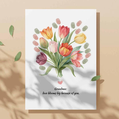 DIY Handprint Flower Gift for Grandma – Print, Customize, and Gift in Minutes!